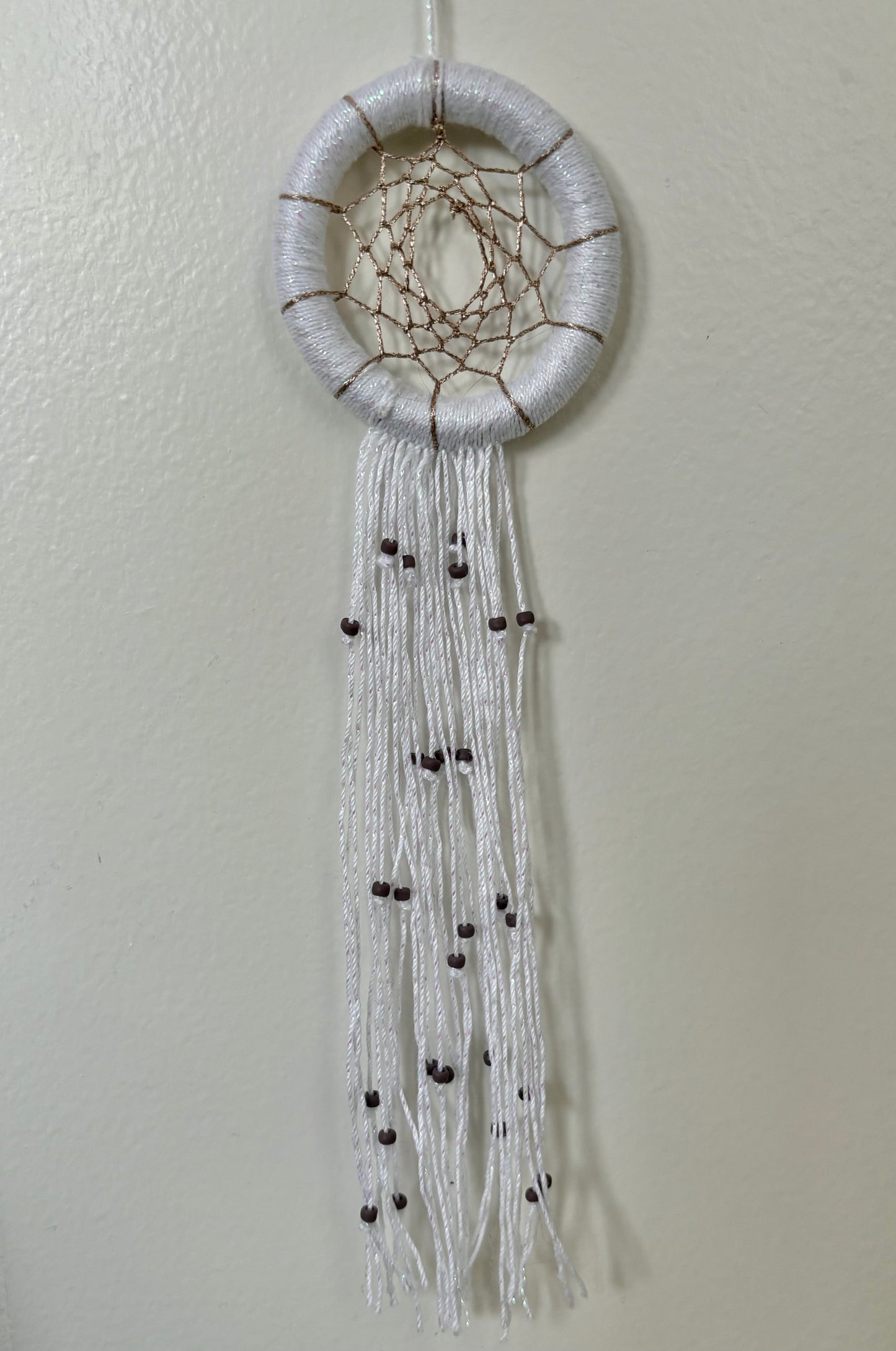 dreamcatcher - white & rose gold