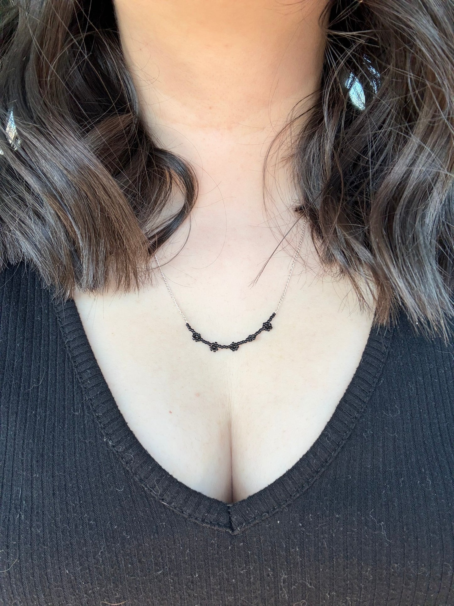 floating flowers necklace