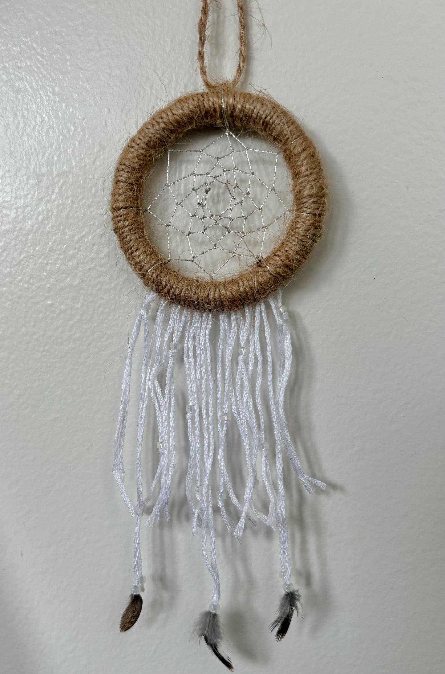 dreamcatcher - twine & silver