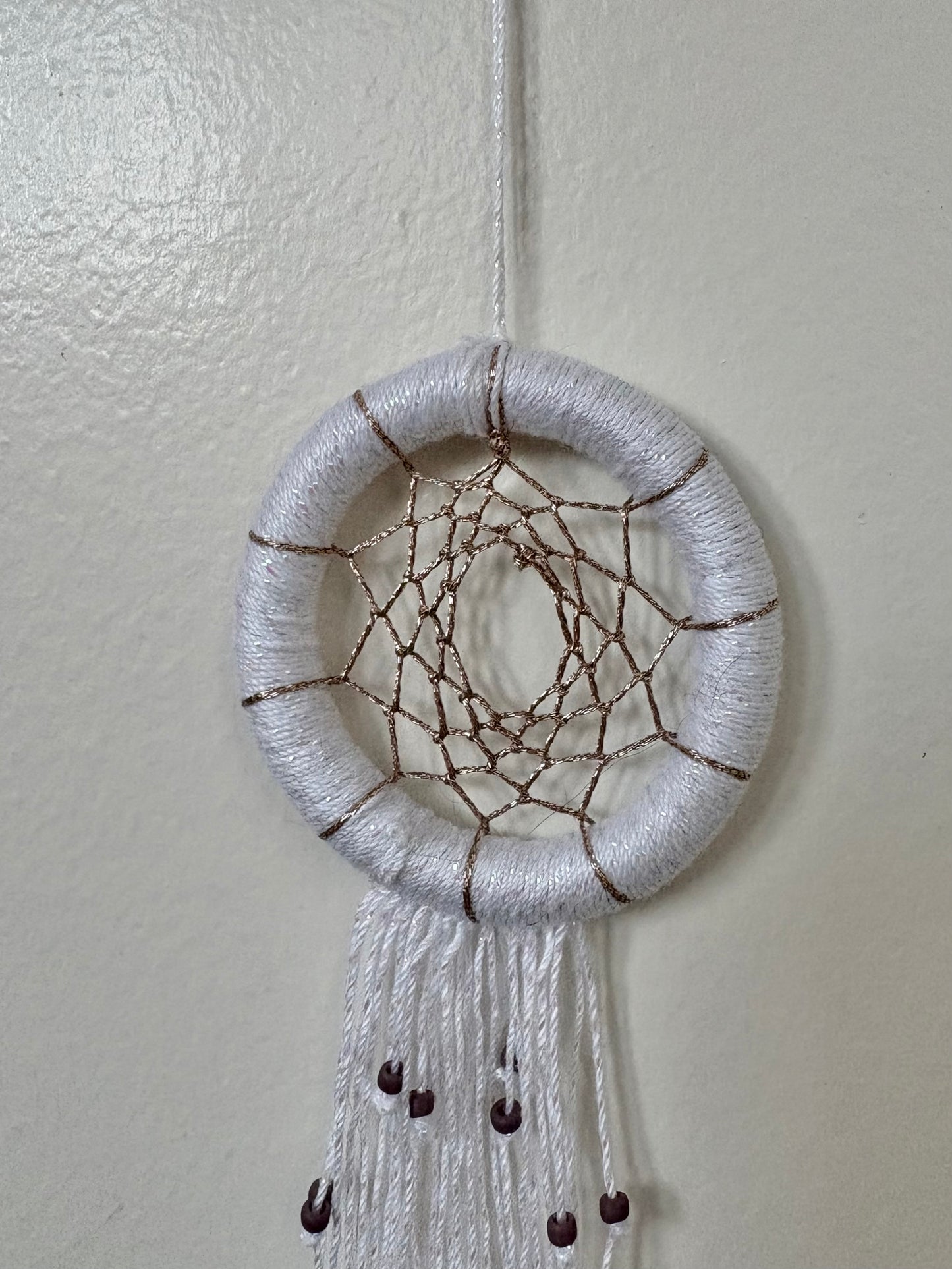 dreamcatcher - white & rose gold
