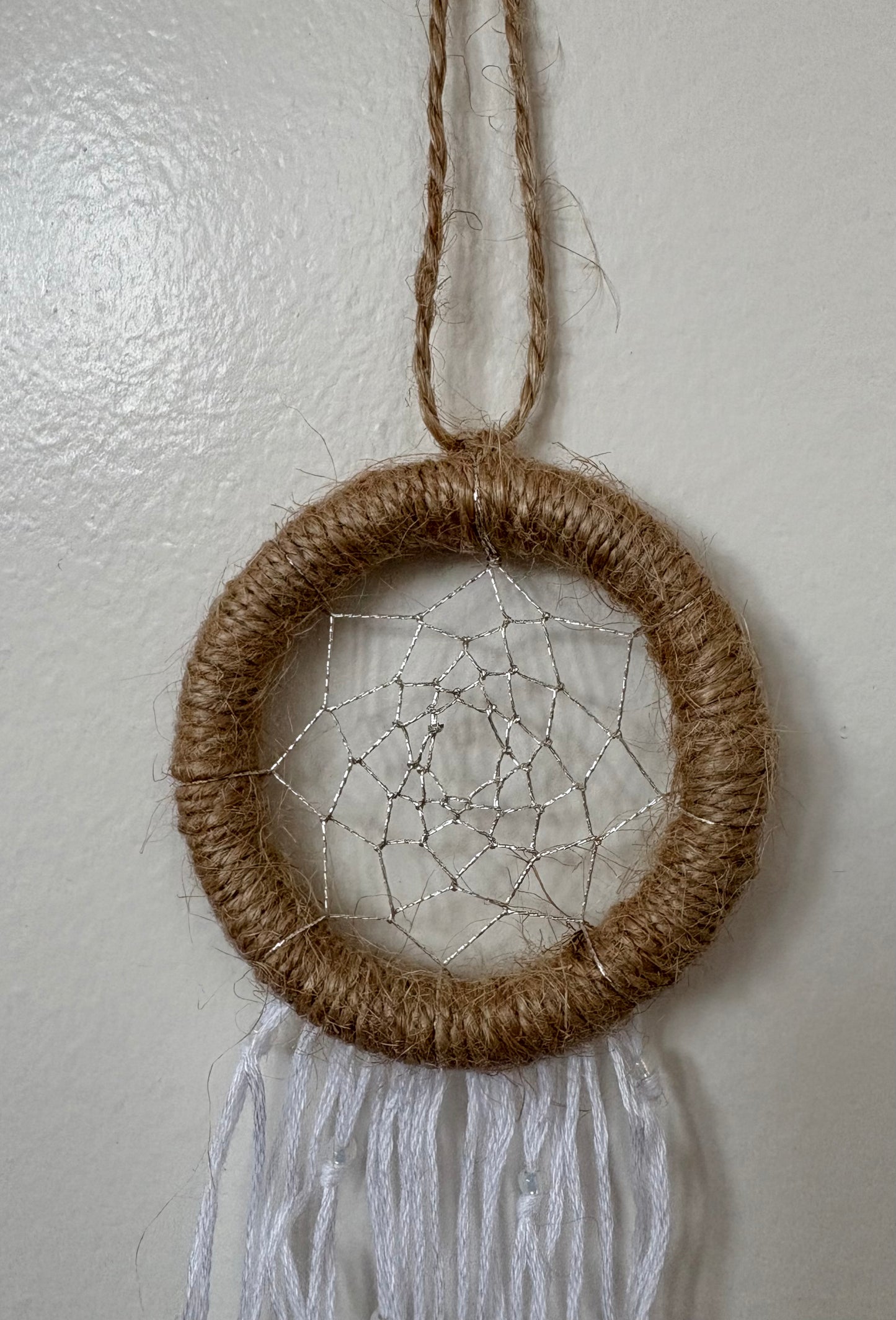dreamcatcher - twine & silver