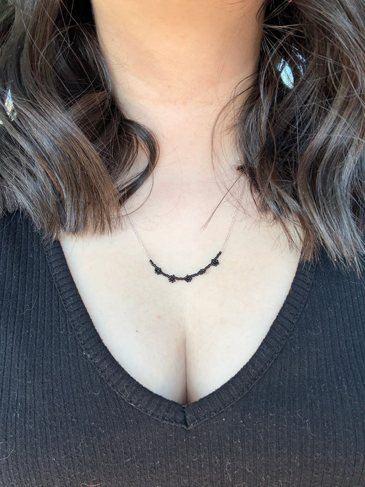 floating flowers necklace