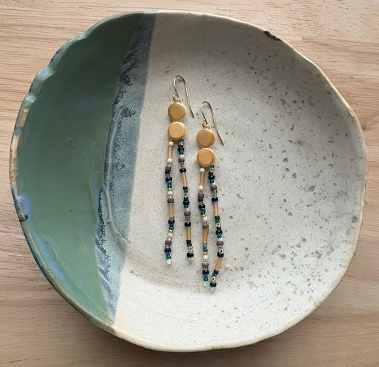 round fringe earrings